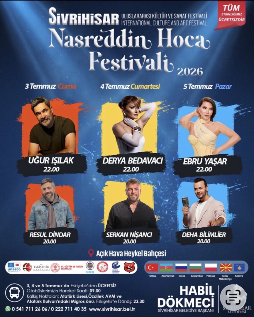 Uluslararası Nasreddin Hoca Kültür ve Sanat Festivali’nde Yıldızlar Geçidi